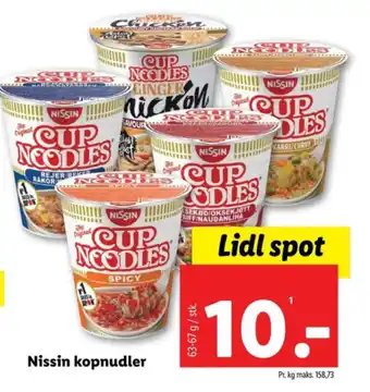 Lidl Nissin kopnudler tilbud