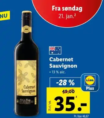 Lidl Cabernet Sauvignon tilbud