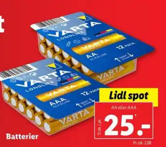 Lidl Batterier tilbud