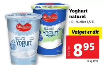 Lidl Yoghurt naturel tilbud