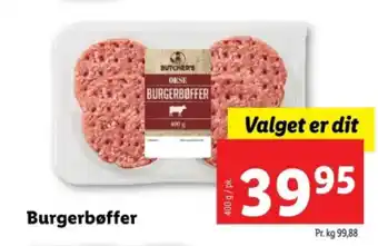 Lidl Burgerbøffer tilbud