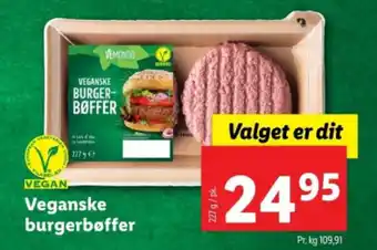 Lidl Veganske burgerbøffer tilbud