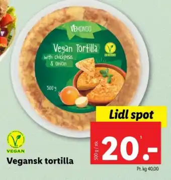 Lidl Vegansk tortilla tilbud
