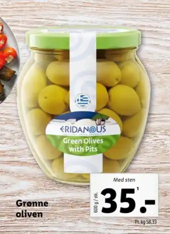 Lidl Grønne oliven tilbud