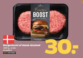 Netto Burgerboost af dansk oksekød tilbud