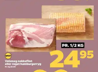 Netto Velsmag nakkefilet eller røget hamburgerryg tilbud