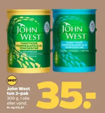 Netto John West tun 3-pak tilbud