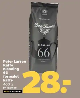 Netto Peter Larsen Kaffe blanding 66 formalet kaffe tilbud