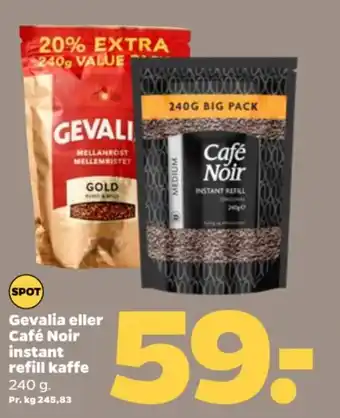 Netto Gevalia eller Café Noir instant refill kaffe tilbud