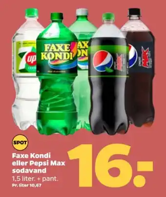 Netto Faxe Kondi eller Pepsi Max sodavand tilbud