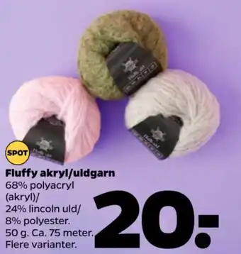 Fluffy akryl/uldgarn