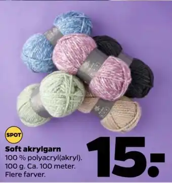 Netto Soft akrylgarn tilbud