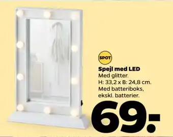 Netto Spejl med LED Med tilbud