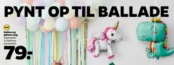 Ballon og glittervæg