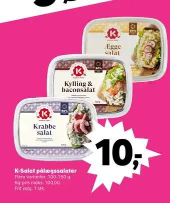 Kvickly K-salat pålægssalater tilbud