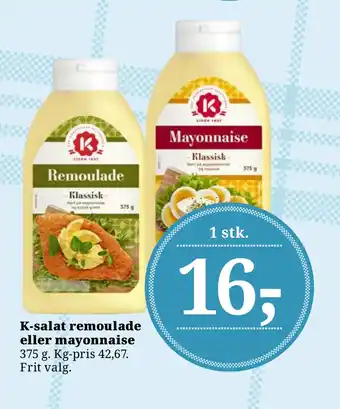 Dagli'Brugsen K-salat remoulade eller mayonnaise tilbud