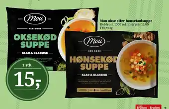Dagli'Brugsen Mou okse eller hønsekødsuppe tilbud
