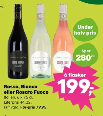 SuperBrugsen Rosso, bianco eller rosato fuoco tilbud