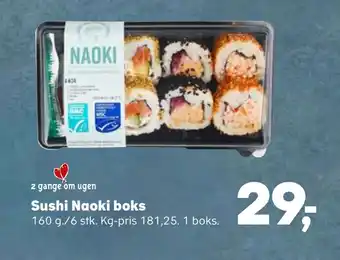 SuperBrugsen Sushi naoki boks tilbud