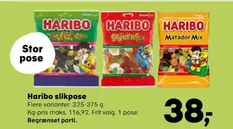 SuperBrugsen Haribo slikpose tilbud