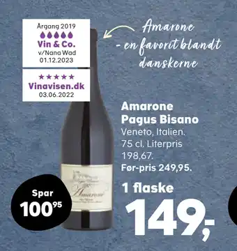 SuperBrugsen Amarone pagus bisano tilbud