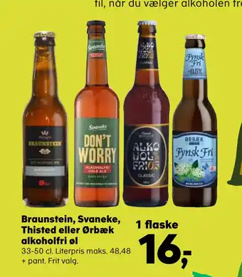 SuperBrugsen Braunstein, svaneke, thisted eller ørbæk alkoholfri øl tilbud