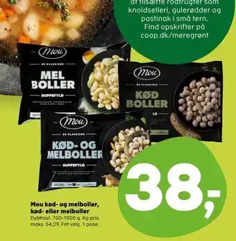 SuperBrugsen Mou kød- og melboller, kød- eller melboller tilbud