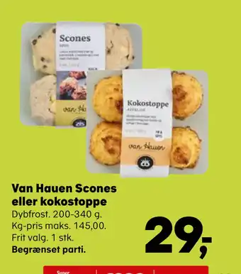 Van hauen scones eller kokostoppe