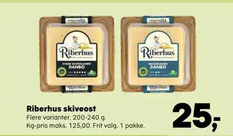 SuperBrugsen Riberhus skiveost tilbud