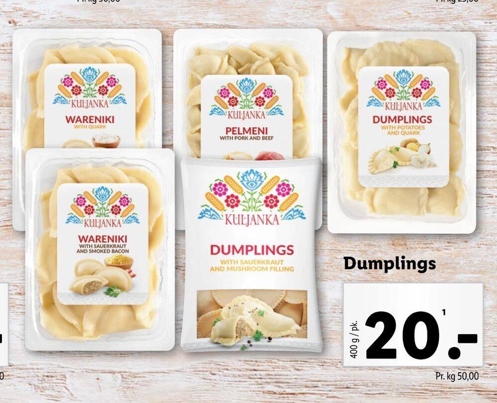 Dumplings tilbud hos Lidl