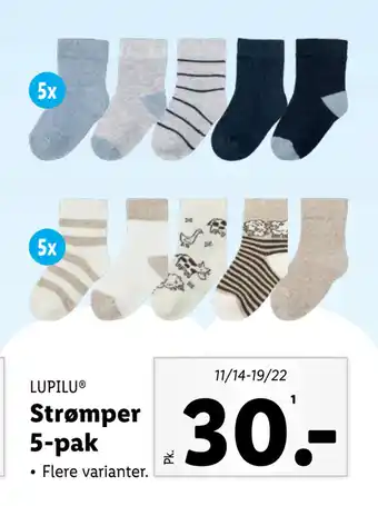 Lidl Strømper 5-pak tilbud