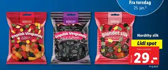 Lidl Nordthy slik tilbud