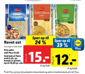 Lidl Revet ost tilbud