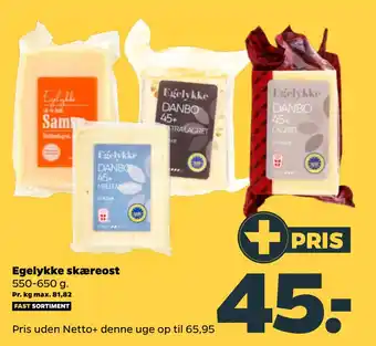 Netto Egelykke skæreost tilbud