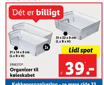 Lidl Organizer til køleskabet tilbud