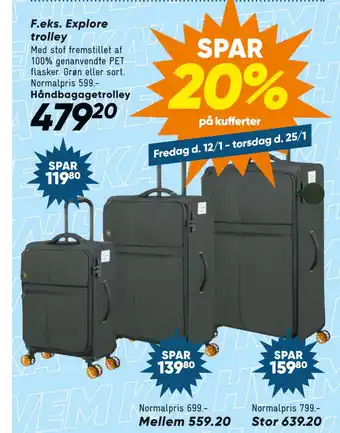 Bilka Spar 20% på kufferter tilbud