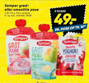 Bilka Semper grød- eller smoothie pose tilbud