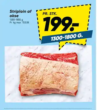 Bilka Striploin af okse tilbud