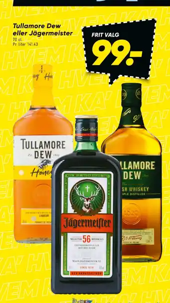 Bilka Tullamore dew eller jägermeister tilbud