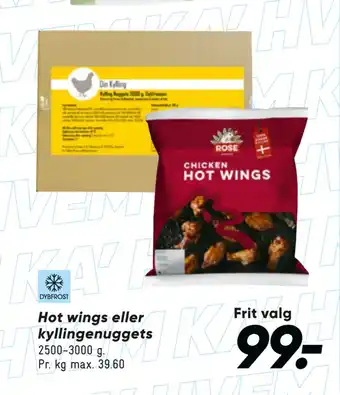 Bilka Hot wings eller kyllingenuggets tilbud