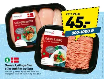 Bilka Dansk kyllingefilet eller hakket kylling tilbud