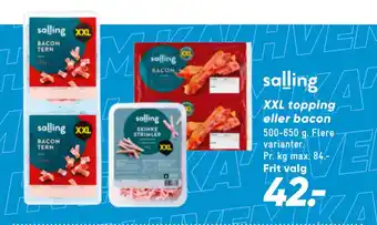 Bilka Xxl topping eller bacon tilbud