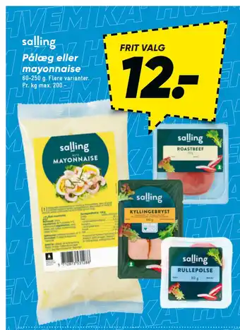 Bilka Pålæg eller mayonnaise tilbud