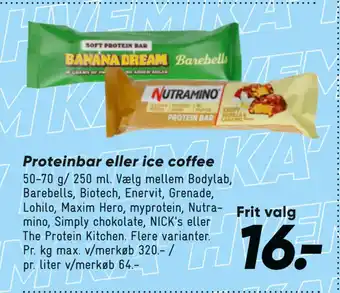 Bilka Proteinbar eller ice coffee tilbud