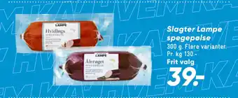 Bilka Slagter lampe spegepølse tilbud