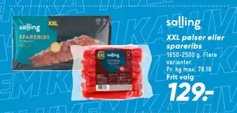 Bilka Xxl pølser eller spareribs tilbud