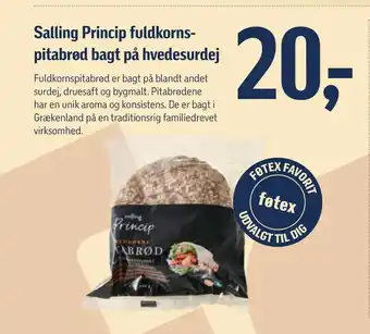 Føtex Salling princip fuldkornspitabrød bagt på hvedesurdej tilbud