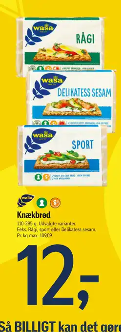 Føtex Knækbrød tilbud