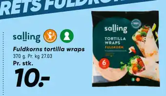 Bilka Fuldkorns tortilla wraps tilbud