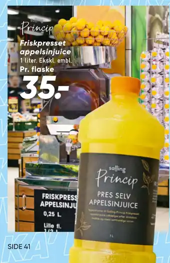 Bilka Friskpresset appelsinjuice tilbud